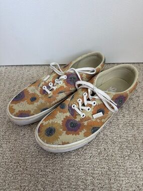 Vans Sunflower Suede Sneakers - Tan, Orange, Purple
